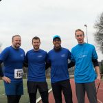 Die Marathon-Staffel der Volksbank Viersen: Michael Kock, Sascha Jungbluth, Michael Willemse und Patrick Höninger