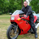 Holger Keller mit seiner Ducati 900 Supersport
