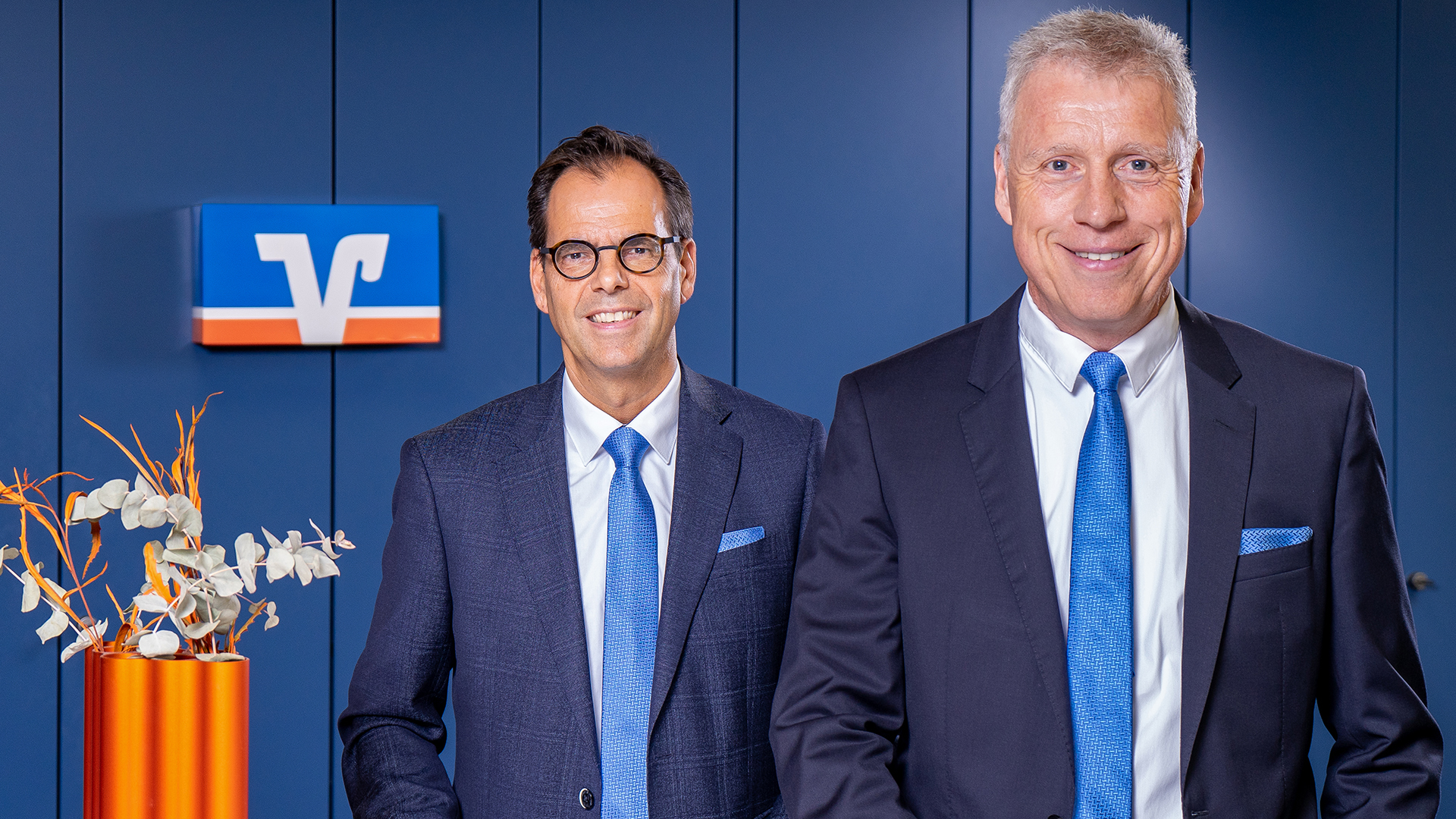 Der Vorstand der Volksbank Viersen: Michael Willemse und Jürgen Cleven